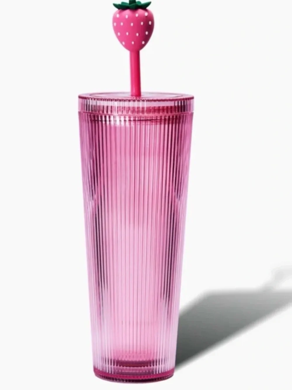 Starbucks 2026 Pink Collection 24oz Cup Strawberry Topper-Ltd. Ed.-NEW w/tags